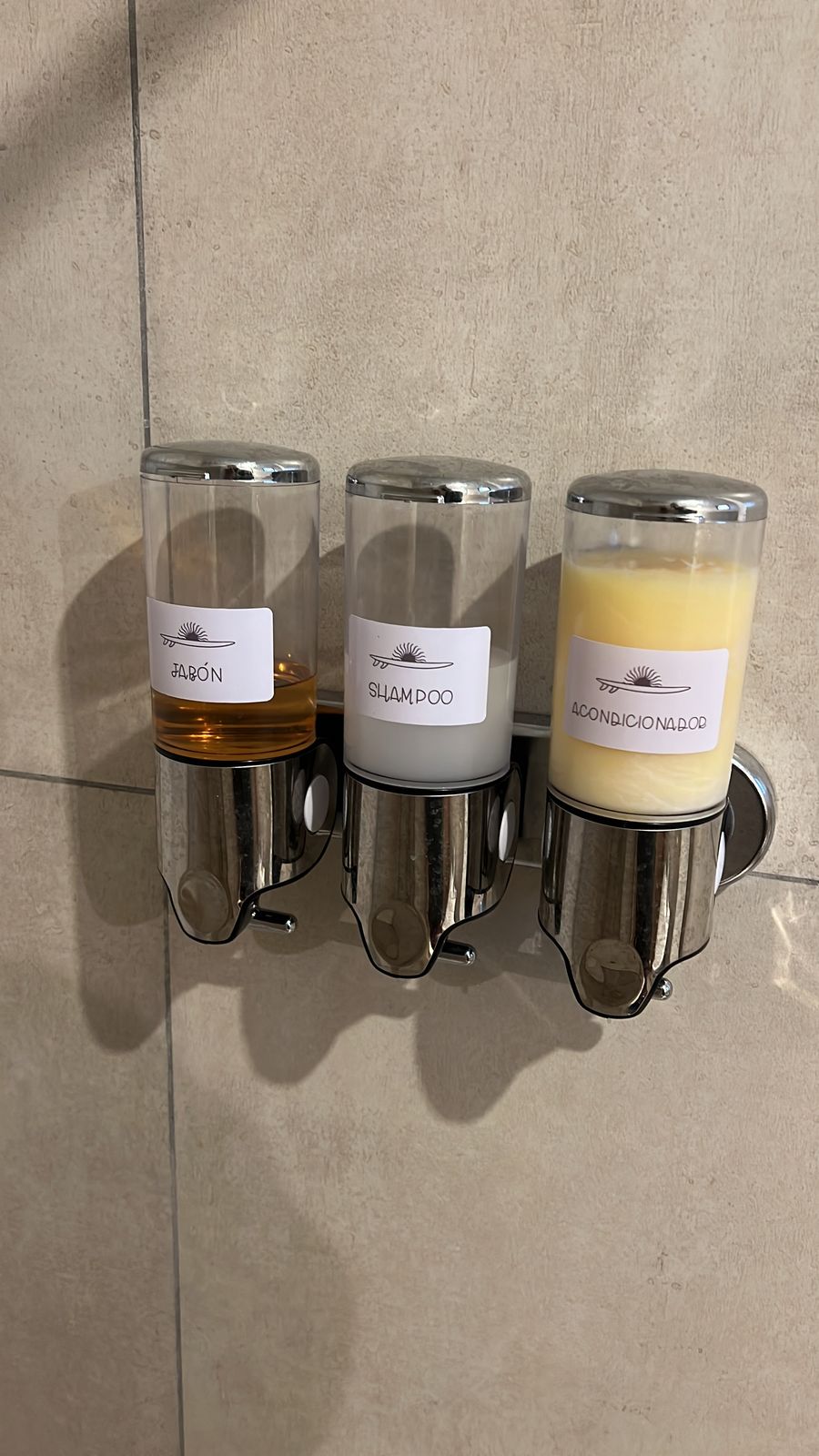 Dispensers de jabón, shampoo y acondicionador